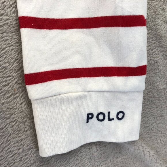 Polo Ralph Lauren Mens Sailor Bear Sweatshirt Small Striped Long-Sleeve Crewneck - Picture 11 of 13